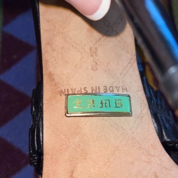 Lamb Gwen Stefani Black Leather heels - Picture 8 of 8